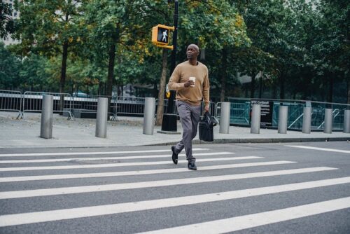 pedestrian crossing road