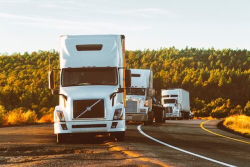 convoy of trucks