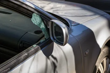 broken car window