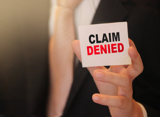 paper that says claim denied