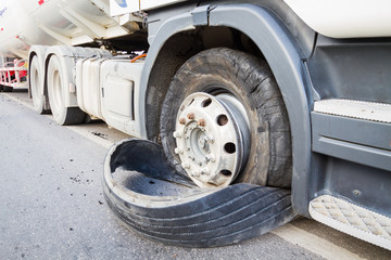 truck tire blowout