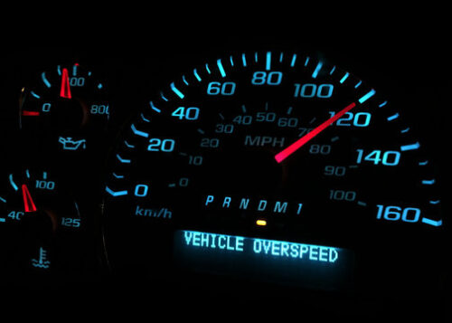 car speedometer at 120 mph