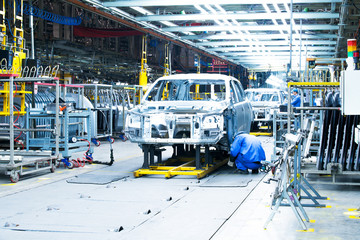 car being manufactured