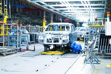 car being manufactured