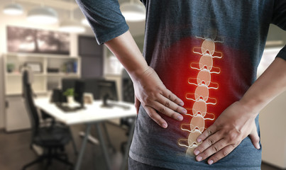man with back injury
