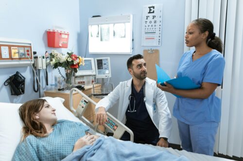 woman in hospital
